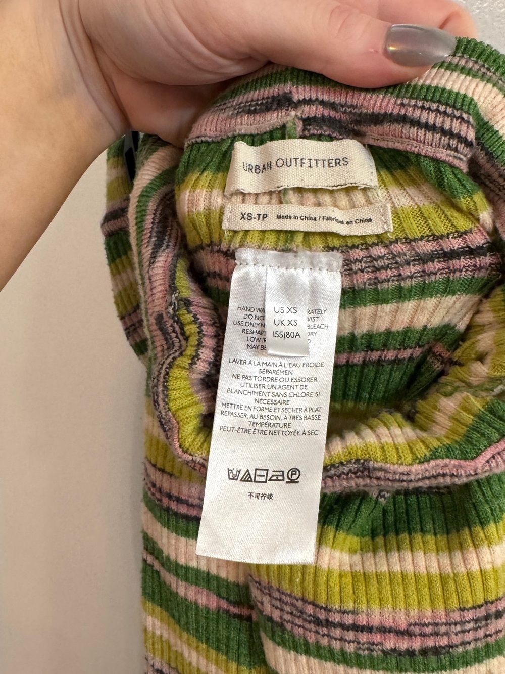 Urban Outfitters Green Tommy Stripe Knit
Flare Trousers XS - Picture 5 of 8